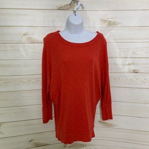 Boatneck doleman top bright red by Cynthia Rowley